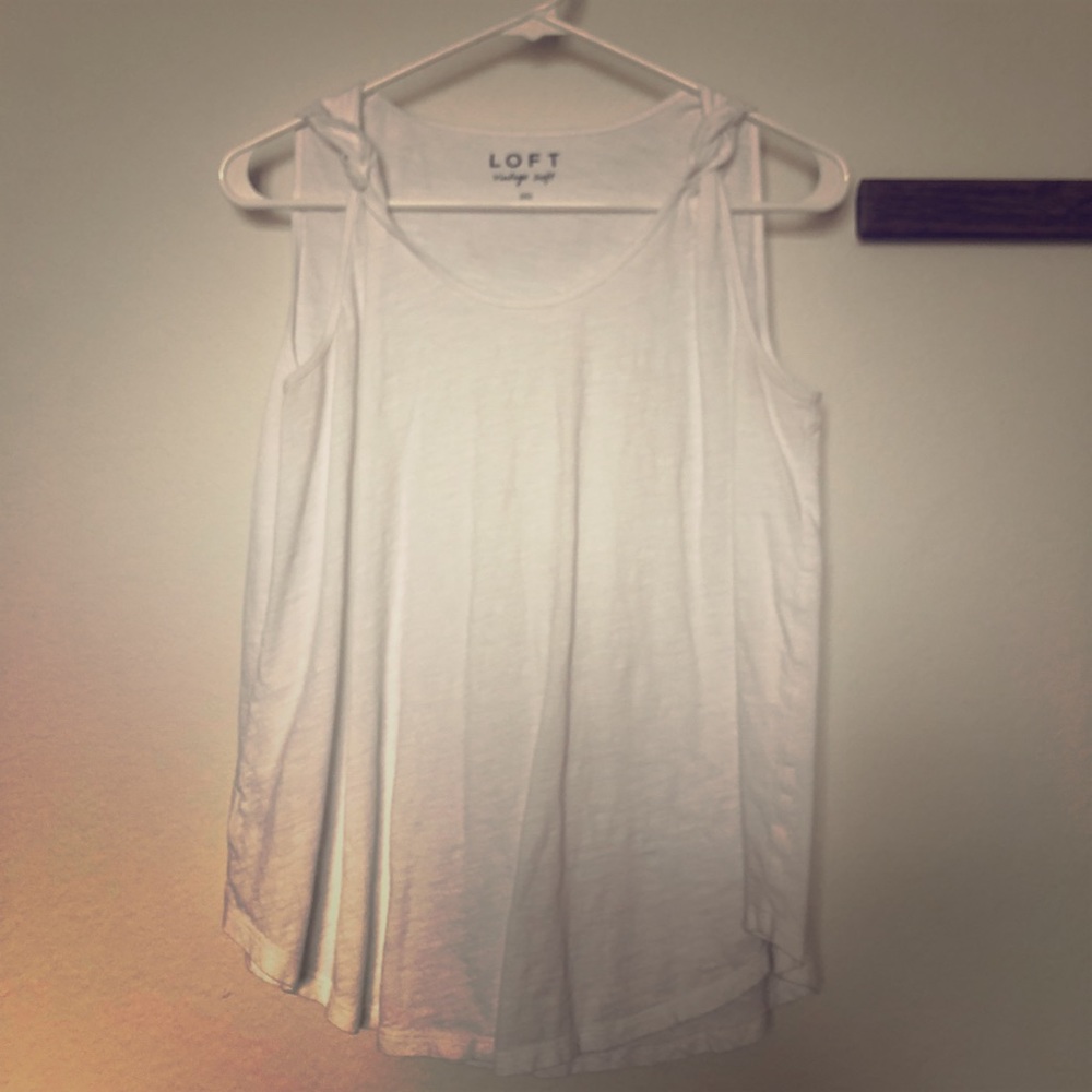 White vintage soft tank top